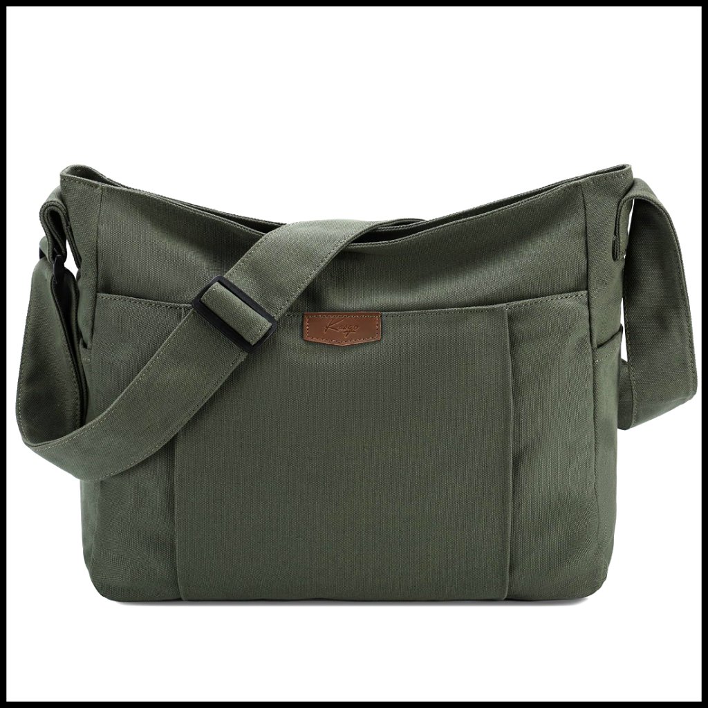 Canvas Hobo Bag Lightweight Crossbody Messenger Tote Casual Minimal Chic
